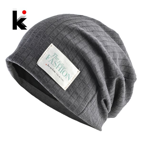 

knitted striped beanies men solid color fashion hip hop skullies beanies men's streetwear bonnet gorras spring autumn soft hats y201024, Blue;gray