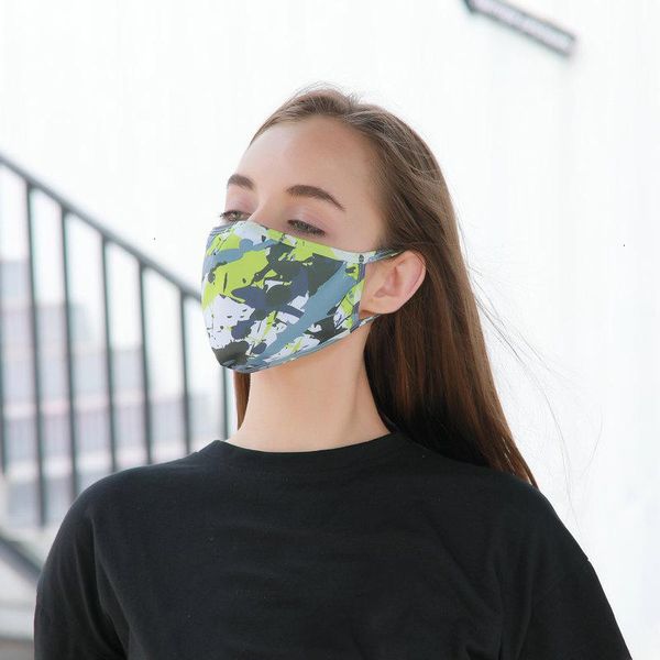 

5 styles fashionable sunscreen camouflage washable spring summer thin breathable anti-dust pm2.5 filter mask