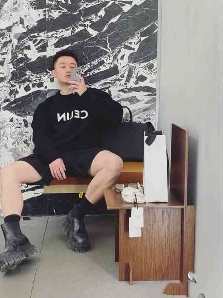 

ce * simple letter t-shirt for aw21 men's and women's olive green c-letter pullover, White;black