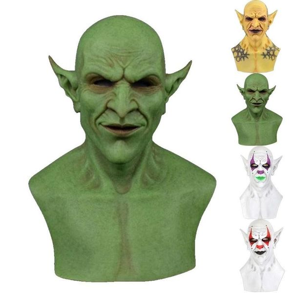 

латекс 1шт дьявол клоун вампир cosplay реквизит гоблины halloween забавные инструменты ужас маска головной убор