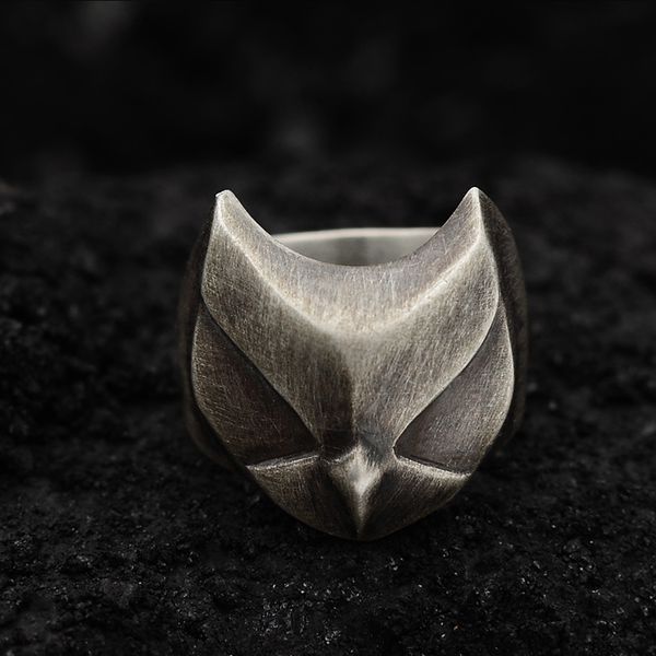 

Original design by hand 925 sterling silver personality night owl ring ring king men and women