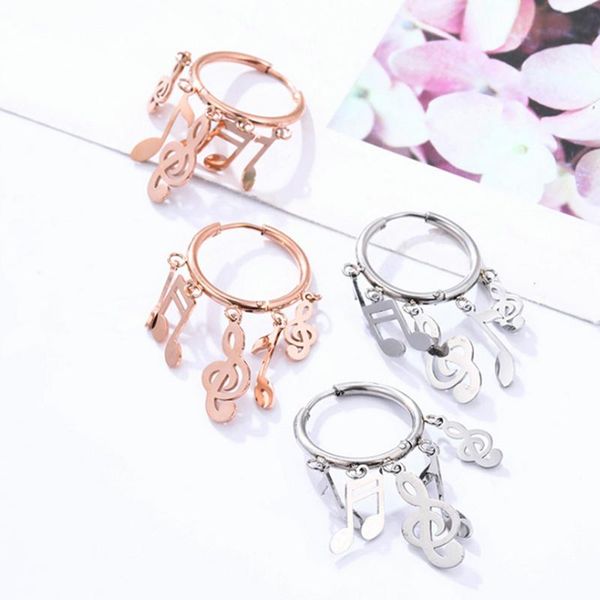 

hoop & huggie uilz fashion cute love notes stars earrings crystal lover for women luxury jewellery 2021, Golden;silver
