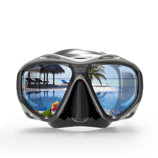 

copozz brand professional underwater hunting diving mask scuba diving snorkeling mask flexible silicone large frame glasses qylsax