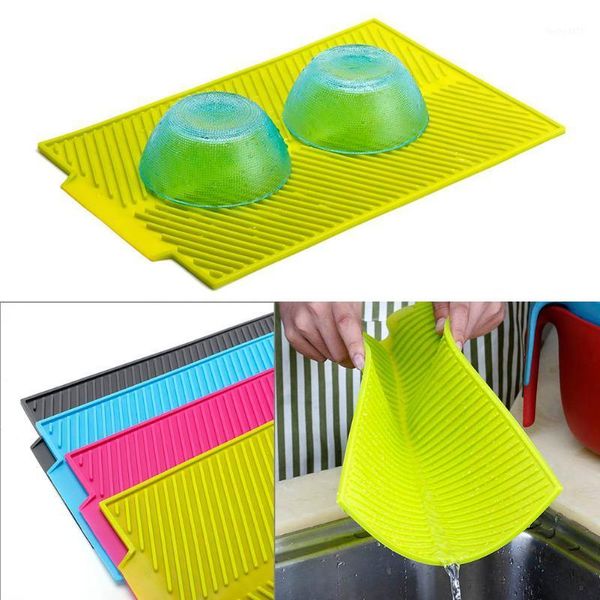 

drying mat square -grade silicone big durable dish drying mat fq-ing1