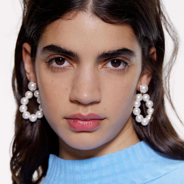 

women add charm accessories luxury pearl drop dangle earrings atmosphere friendship party wedding aretes de mujer 2020 new, Silver