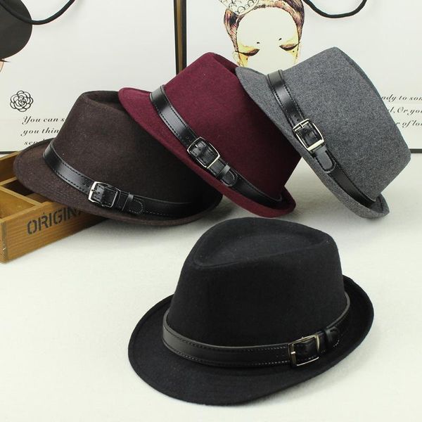

fashion fedoras male women's belt buckle jazz hat summer england retro fashion cap outdoor casual hat1, Blue;gray