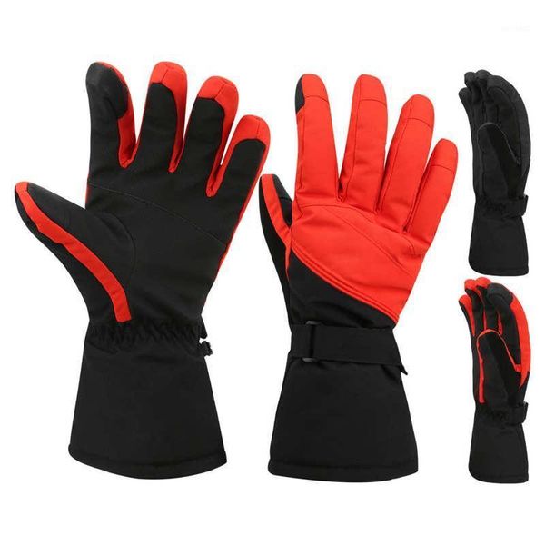 

1 pair winter warm gloves skiing gloves waterproof anti-slip windproof snow thermal camping hiking cycling1