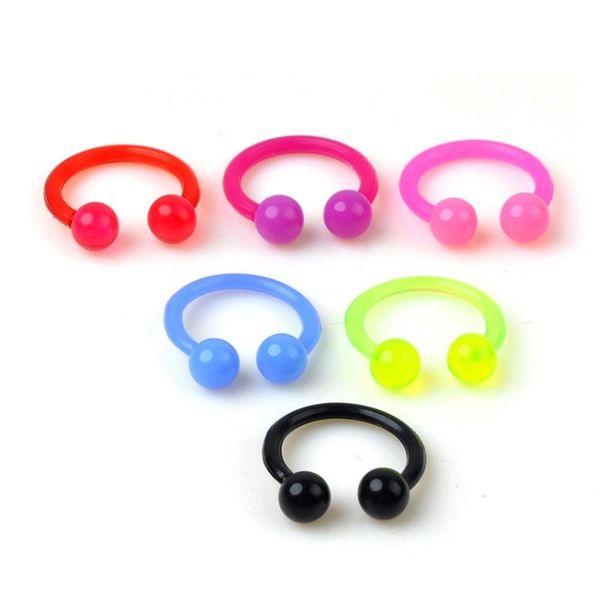 

50pcs/lot flexible lip tongue eyebrow navel belly nipple pierce ball studs tragus piercing body jewelry wholesale q jllfic, Silver