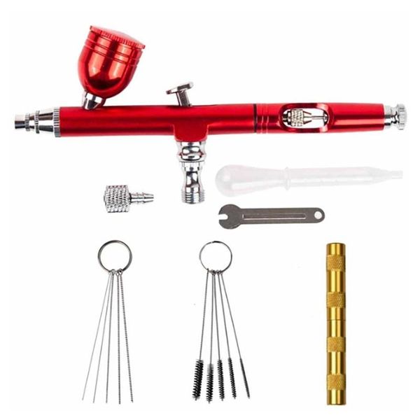 

ayhf-7cc 0.3 nozzles airbrush with 11pcs set cleaning accessories cake decorating brushes for manicure air brush