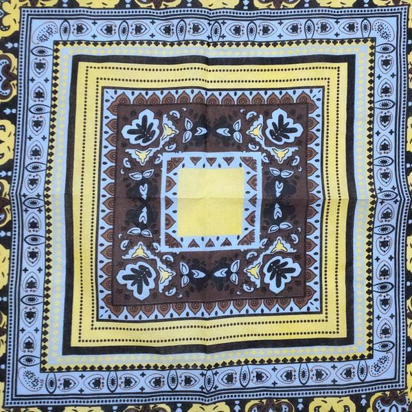 

55cm*55cm new hip-hop 100%cotton palace pattern bandanas for men women boys magic head scarf scarves headband birthday present wmtuxn, Black
