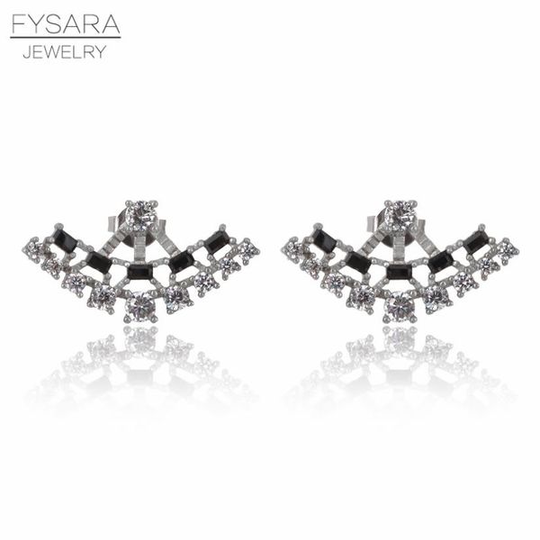 

fysara элегантные серьги ewhite черный cz кристаллы бразильского серьги свадебной моды серьги для женщин ювелирные изделия sqchxb home003, Golden;silver