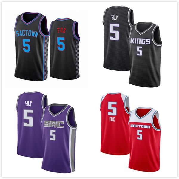 

custom printed 5 deaaron 40 harrison fox barnes 9 cory 35 marvin joseph bagley iii 88 nemanja buddy bjelica hield haliburton ramsey jerseys, Black;red
