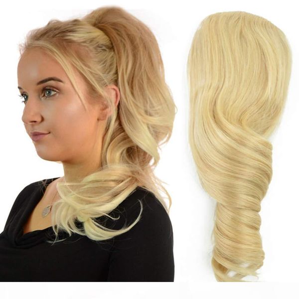 

drawstring ponytails blonde updo hairpiece hair bun extension chignons hair piece clip in ponytail extension 100g 120g 140g ship, Black