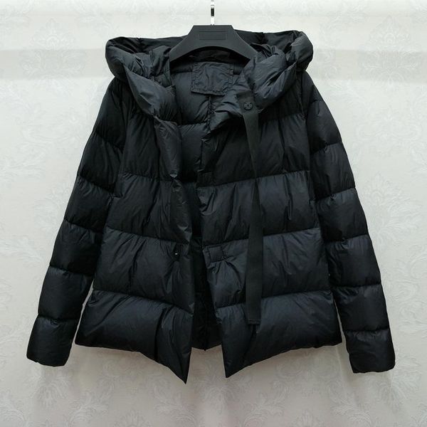 

new style winter women fashion hooded loose black ultra light duck down coat plus size jacket female warm oversize outerwear