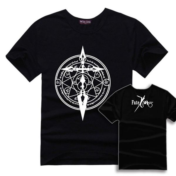 

fashion anime fate zero tohsaka rin magecraft saber t shirts cotton basic tee summer double side tee sport hooded sweatshirt hoodie