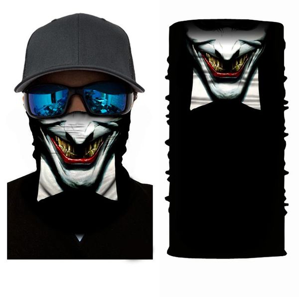

movie joker skull bandana men neck gaiter magic scarf seamless balaclava tube scarf collar motorcycle bandana scarf face shield wmtxtu, Black