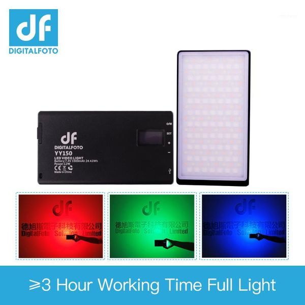 

flash heads df yy150&yy135 led 12w 2500k-8500k dimmable rgb ultra thin videopanel light for vlogging video dslr youtube po studio1