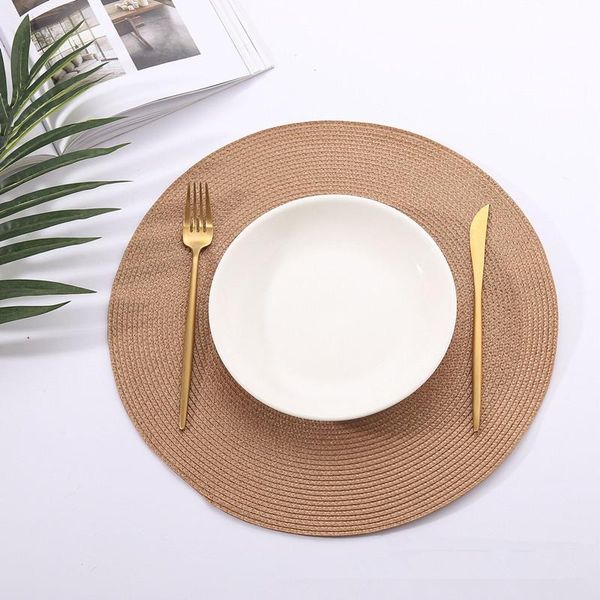

38cm round placemat kitchen dining table mats steak pad insulation pads nordic l restaurant home decor bbyjme sweet07