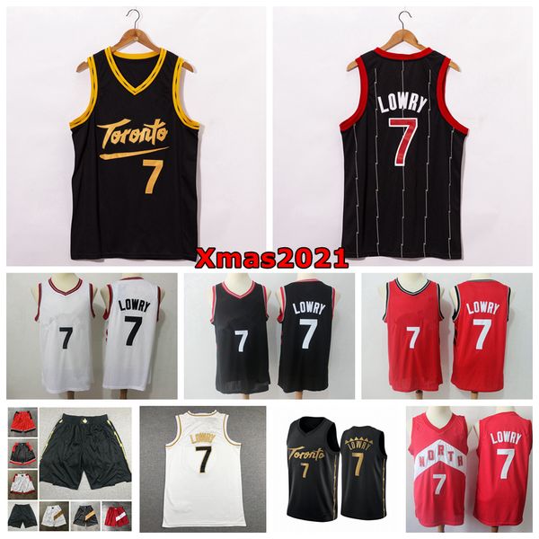 

2021 mens kyle lowry swingman basketball jersey shorts city torontos edition authentic stitched kyle 7 lowry jersey with real logo tags, Black;red