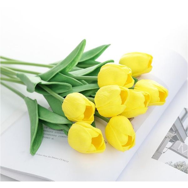 

100pcs 30cm real touch pu tulip artificial flowers for wedding birthday party decoration flower arrangement f sqcwto bbgargden