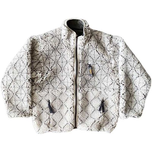 

men's jackets kapital fleece zipper cashmere cotton padded coat, thickened front and back, same as dongiri, Black;brown