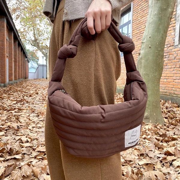 

totes winter down bags for women 2021 casual ladies shoulder brand design handbags large capacity space cotton crossbody bag