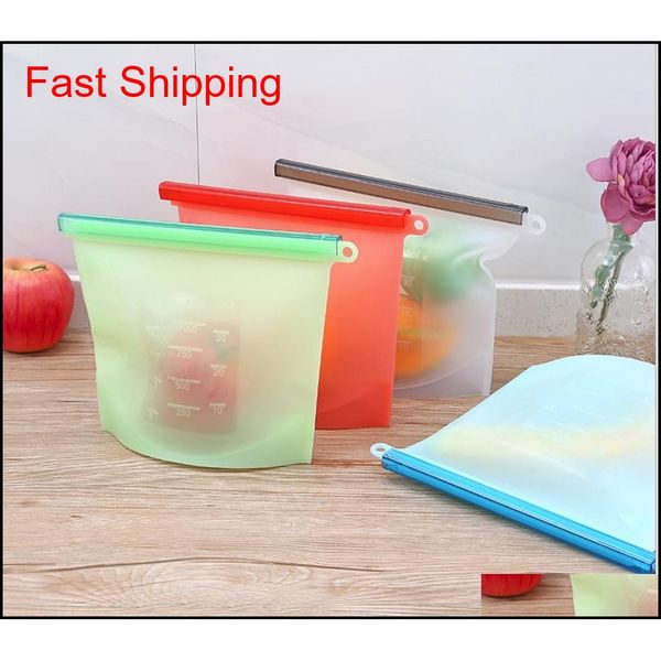 

1000ml food sile fresh bag reusable vacuum sealed er bag slide lock snacks/sandwiches/meat marinades stor qyljjj lyqlove