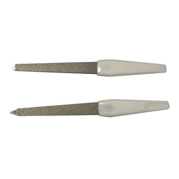 

new arrival 5pcs handle double-sided nail file metal strong manicure pedicure grooming new qylqoh