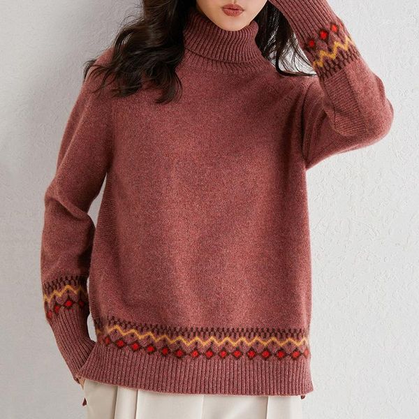 

septass turtleneck women sweater cashmere pure knitted pullovers autumn winter warm jumper casual vintage ladies sweaters 20201, White;black