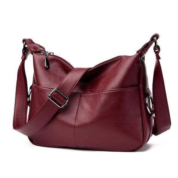 

women's bag of new simple leisure single shoulder skewed bag with soft leather skewed