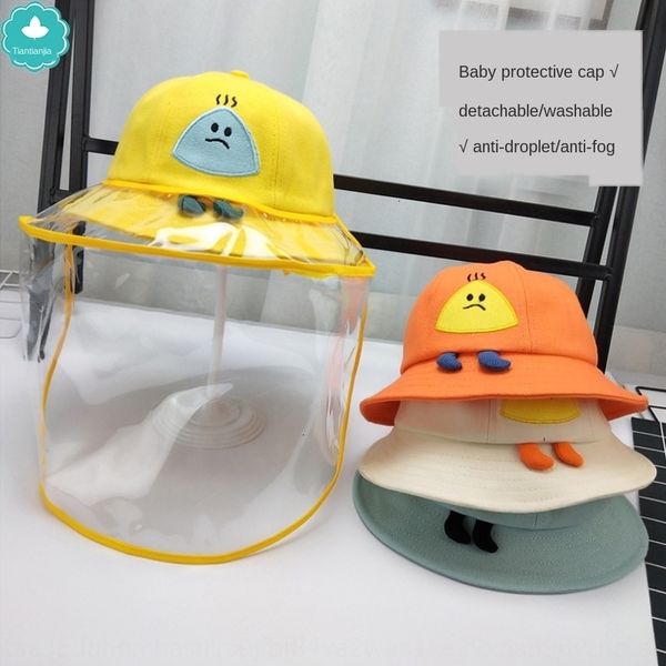 

mask protective anti-epidemic baby protective infant removable fisherman bucket bucket situation anti-saliva fisherman hat isola