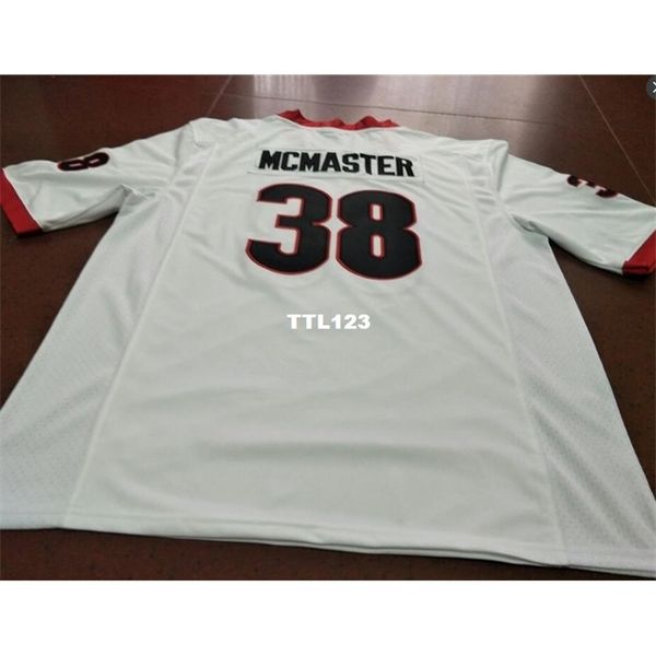 

3740 #38 brandon mcmaster georgia bulldogs size s-4xl red black white college jersey or custom any name or number jersey