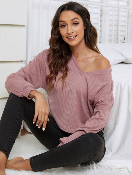 

v neck drop shoulder sweatshirt v7oy#, White;black