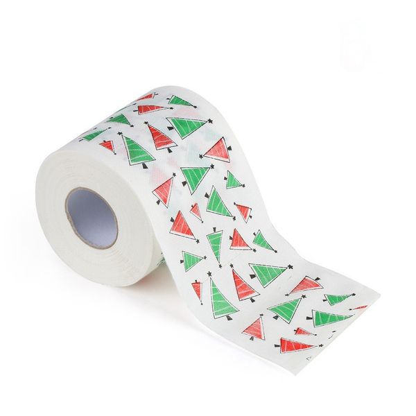 

claus home santa christmas bath printed roll paper supplies xmas decor tissue 170 leaves toilet paper#30