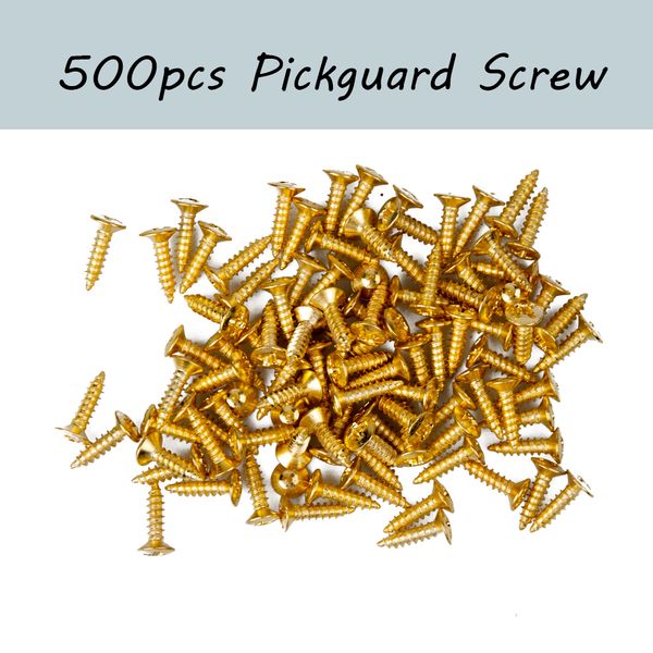 

500pcs guitar screws 11mm* 6mm for pickguard back plate mount diy luthier tool pickguard screw