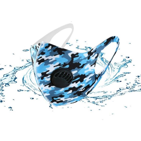 

camouflage valve mask respirator washable face anti-haze high density dust-proof cloth sponge masksoutletwuga