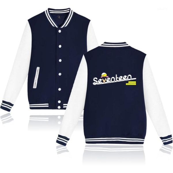 

seventeen fashion pocket button baseball jacket men women hoodies sweatshirts casual long sleeve jackets coats 1, Black;brown