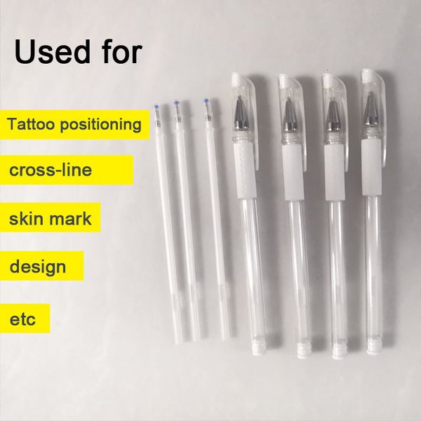 

10pcs permanent makeup supplies white surgical eyebrow tattoo skin marker pen micro tools microblading accessories ing
