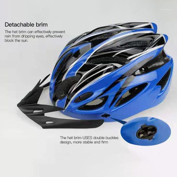 

bicycle helmet removable brim vent double buckle fixing head protection safety tool1