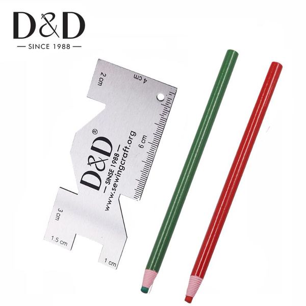 

sewing notions & tools cut-chalk fabric marker tailor's measure ruler metal rulers gauge craft diy tailor accessories, Black