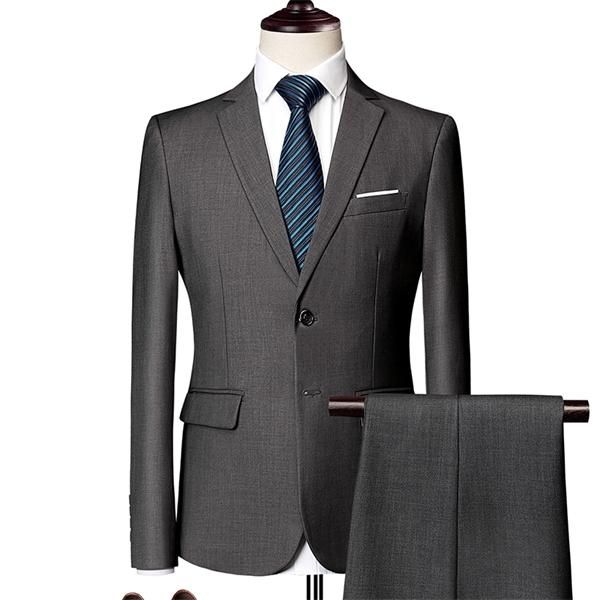 Mens Suits 2020 Costum Sólidos Formal Trabalho Negócios do smoking masculino 3 peça de casamento Casual Partido Terno terno slim fit Asiático Tamanho C1007