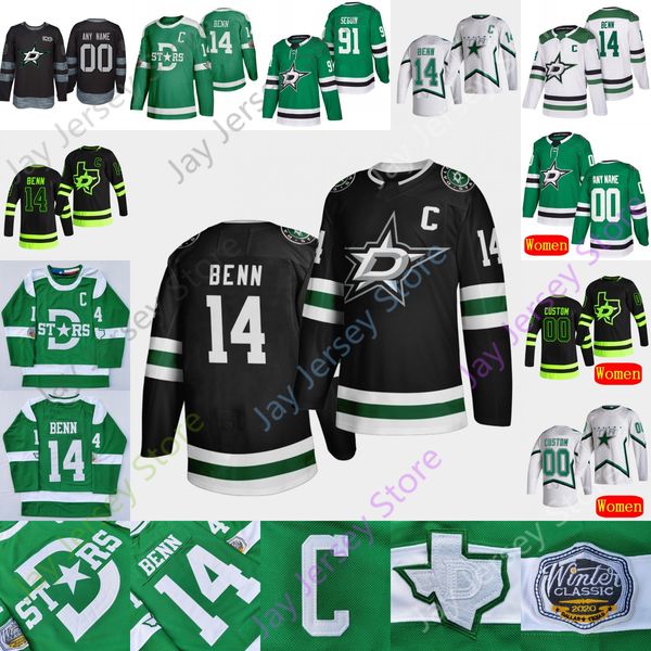 

dallas stars ice hockey jersey jamie benn miro heiskanen roope hintz john klingberg joe pavelski tyler seguin ben bishop bow caamano cecconi, Black;red