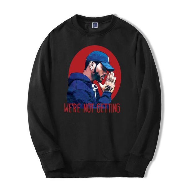 

we are not getting mens fashion sweatshirt 2020 autumn winter warm hoodie casual streetwear new fitness tracksuit, Black