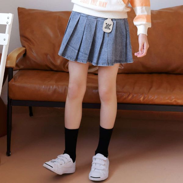 

skirt 2020 girls' and autumn new foreign sle spring children's summer drs, Blue