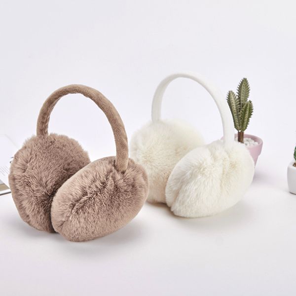 

winter color ladies 2021new earmuffs autumn solid warm and comfortable skiing fur headphones casque antibruit cute