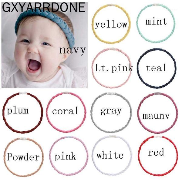 

2020 baby girl twist braid headband,newborn twist hair bands gift toddlers nylon hair band pigtails for kids headwear1, Slivery;white