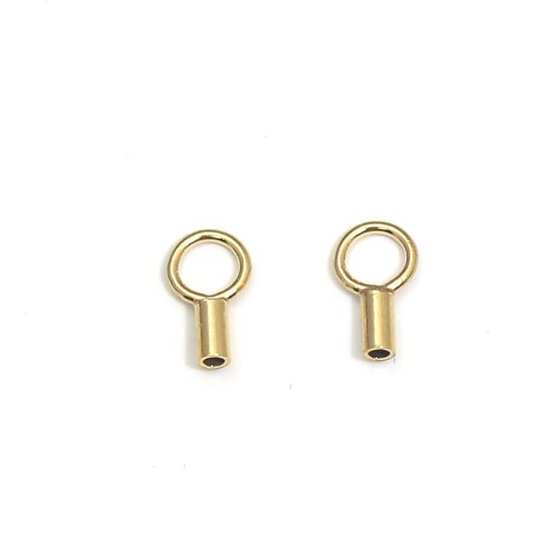 

beadsnice 14k gold filled end cap metal jewelry components, Blue;slivery