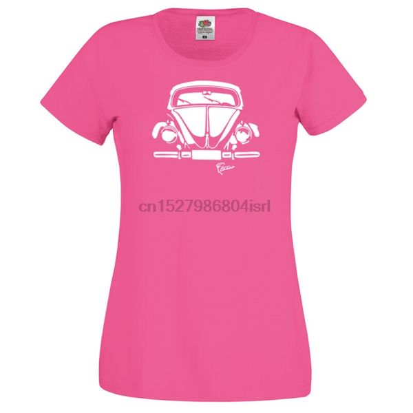 

lady fit t-shirt - kfer frontal - aircooled oldschool vdub typ1 bus & bug sport hooded sweatshirt hoodie