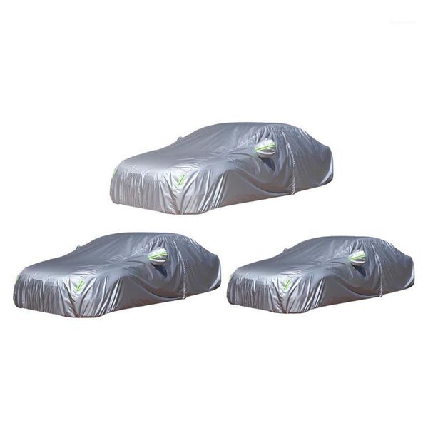 

l xl xxl sedan car full cover waterproof silver uv protection universal1