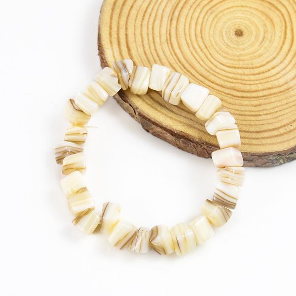 

natural cube pearl shell shell beads diy loose freshwater mother of pearl shell beads bracelet gift jewelry making accessories h jllpmv